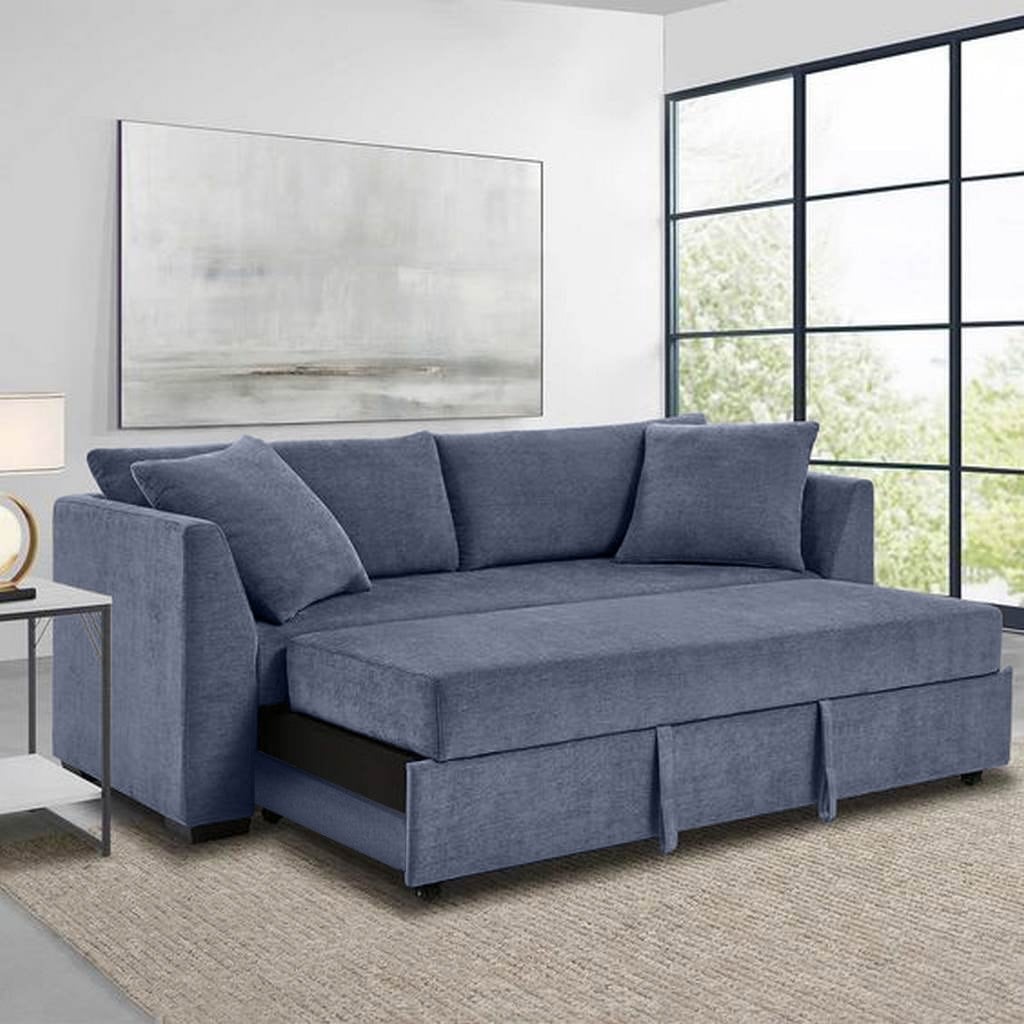 elostazle143_ كنبة سرير خشب زان و قماش كتان - الصورة 1