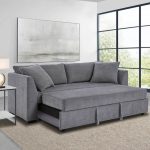 ⁦كنبة سرير خشب زان و قماش كتان⁩ - الصورة ⁦3⁩