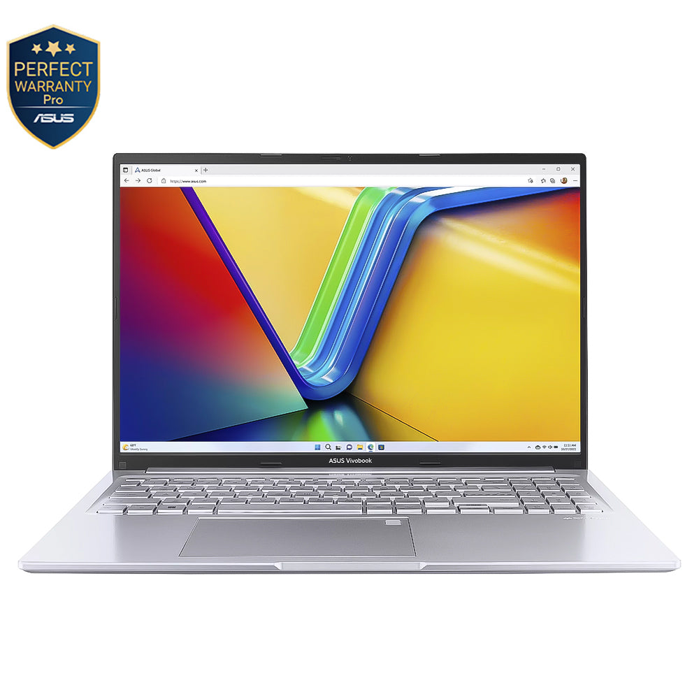 ASUS VivoBook 16 X1605VA-OACH565W Laptop (Intel Core i5-13420H - 16GB Ram - M.2 NVMe 512GB - Intel UHD Graphics - 16.0 Inch WUXGA 60Hz - Mouse - Backpack - Win11) - Cool Silver