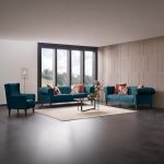 انتريه مودرن خشب زان أحمر و موسكي 3 قطع